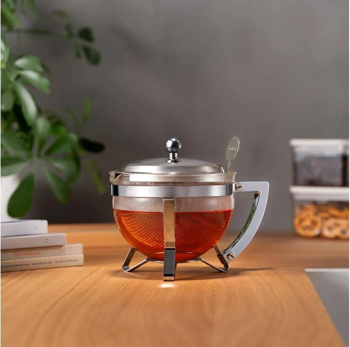 Immagine prodotto Bodum Teebereiter Chambord mit Metallgriff 1 l, Schwarz (1 l)