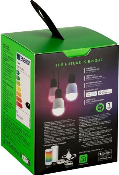 Produktbild Razer Aether Smart-Glühbirne (E27) - RGB-LED-Glühbirne für Smart Homes (E27, 800 lm, 1x)