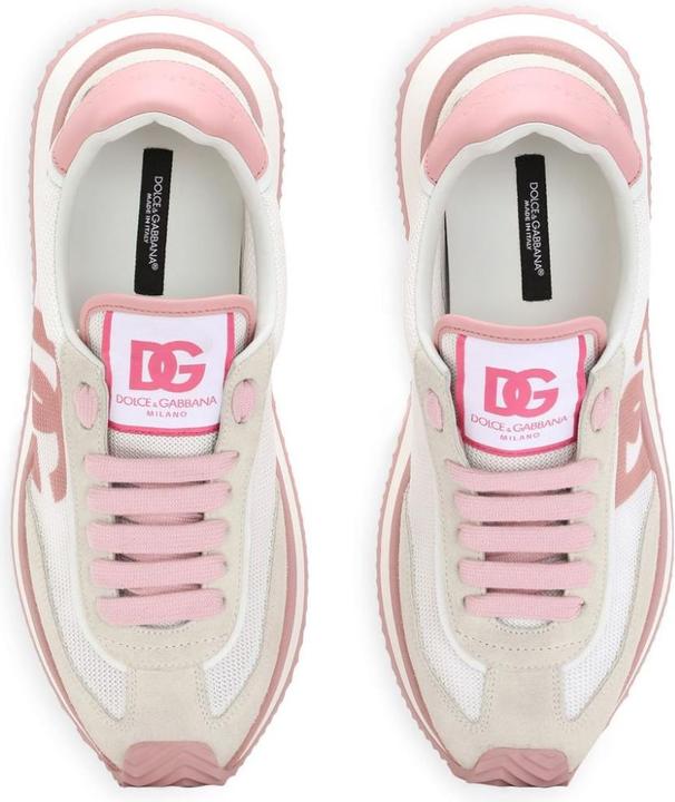 Immagine prodotto Dolce & Gabbana dragon sneakers in mixed materials white and pink color (39)