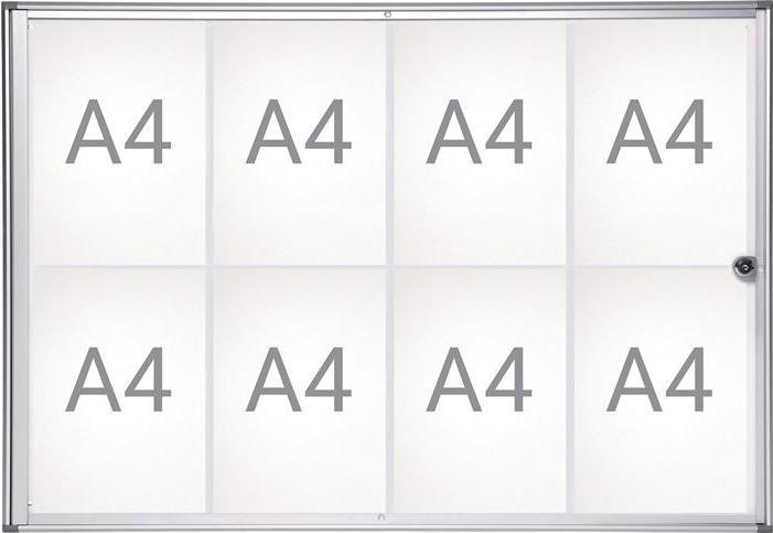Actual product image Maul Display case, outer depth 27 mm (Whiteboard, 65.5 x 93 cm)