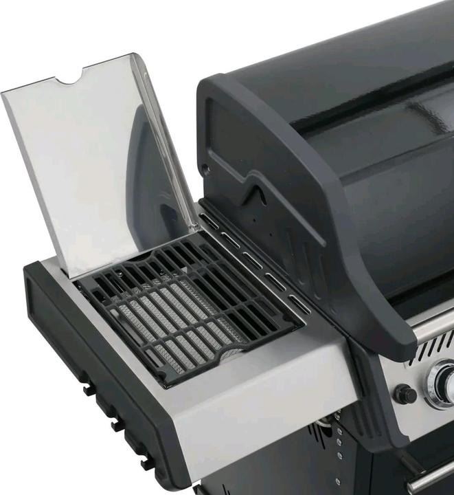 Actual product image Santos S S318 Gas barbecue side and rear burnerBlack incl rotating spit, grate lifter (10.50 kW)