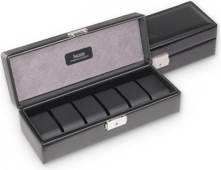 Sacher 2017.511.2904N04 - Uhrenetui für 6 Uhren gents schwarz