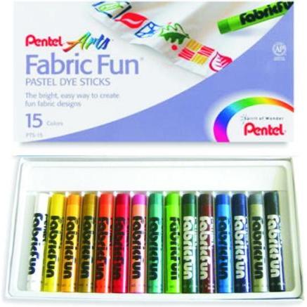 Thumbnail - Pentel, Malstifte, Stoffmalkreiden Set 15 Farben (Mehrfarbig, 1 x)