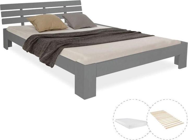 Immagine prodotto Homestyle4u Holzbett mit Matratze & Lattenrost (120 x 200 cm)
