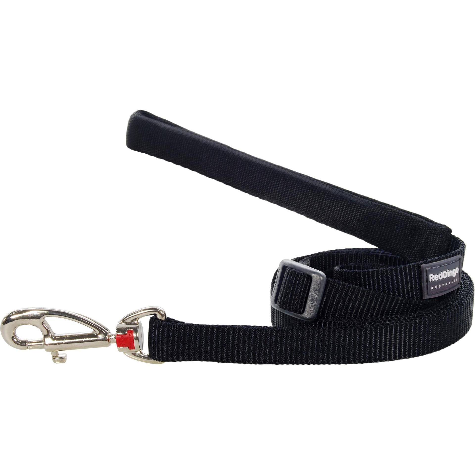 RED DINGO Laisse 3 Positions pour Chien Noir 2 m 15 mm