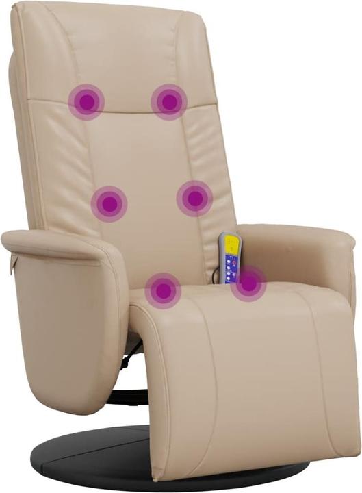 Produktbild VidaXL Massagesessel mit Fussteil Cappuccino-Braun
