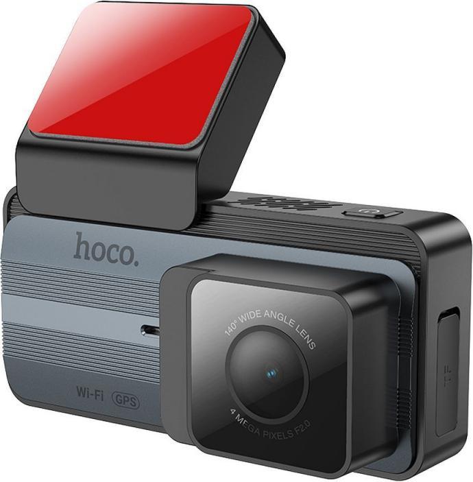 Produktbild Hoco Dash + Rear Camera DV12, 2K, Wi-Fi, GPS, 3.69inch LCD, Black (GPS-Empfänger, WLAN, 2K)