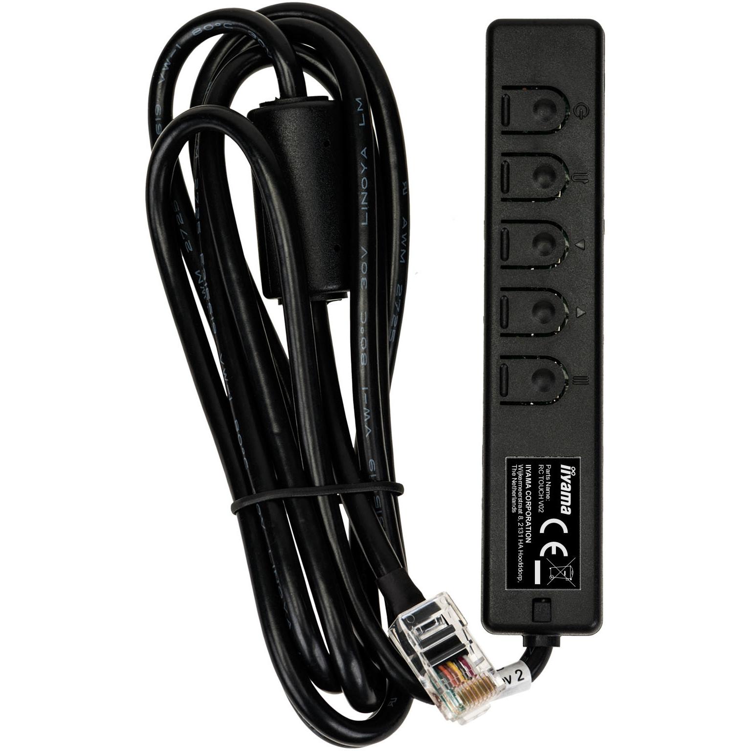 iiyama Extern Wired Remote Controlpad (Gerätespezifische Fernbedienung), Fernbedienung, Schwarz