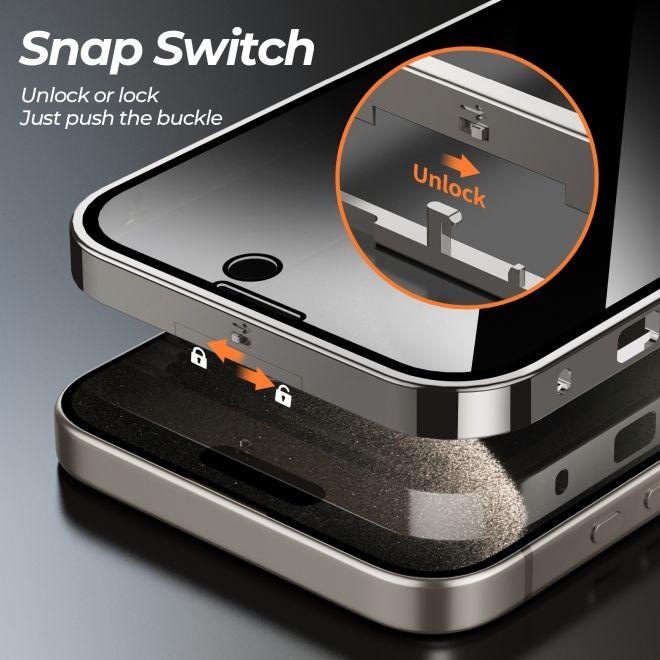 Produktbild MU Classic 360 Grad Hülle Privacy Locking Edition (Apple iPhone 15 Plus)