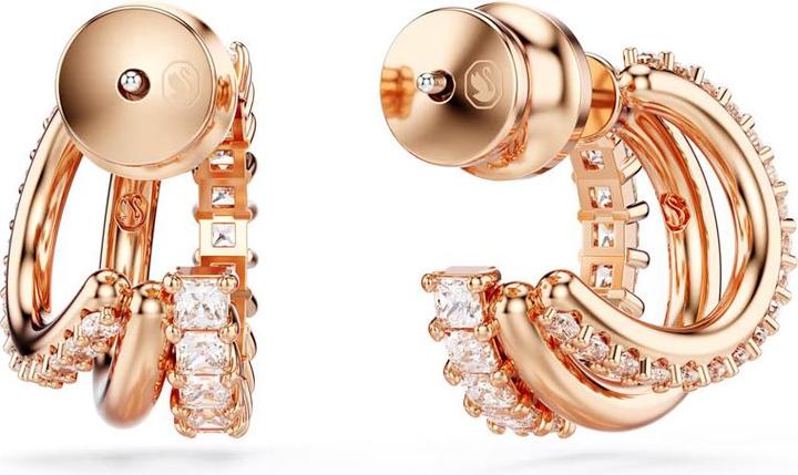 Immagine prodotto Swarovski Orecchini a cerchio iperbole vari tagli mini in oro rosa bianco (Metallo Swarovski)