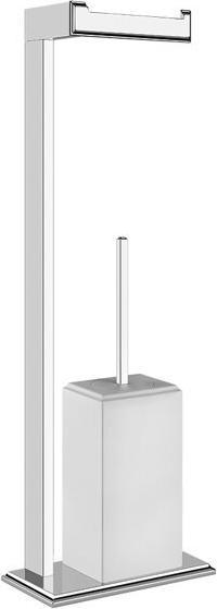 Gessi Eleganza, support avec porte-papier et porte-brosse de toilette, 46553