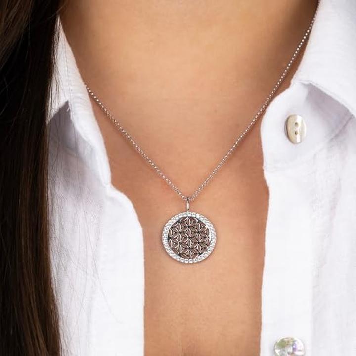 Immagine prodotto Engelsrufer Collana di equilibrio Fiore della vita (Argento 925 rodiato, Argento rodiato, 50 cm)
