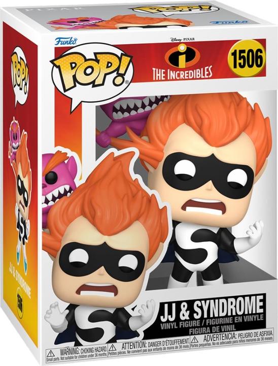 Actual product image Funko The Incredibles 20th Anniversary POP! vinyl figure JJ & Syndrome 9 cm