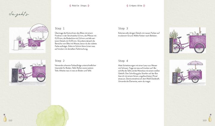 Actual product image Watercolor - Little Shops (German, Katja Blume, 2025)