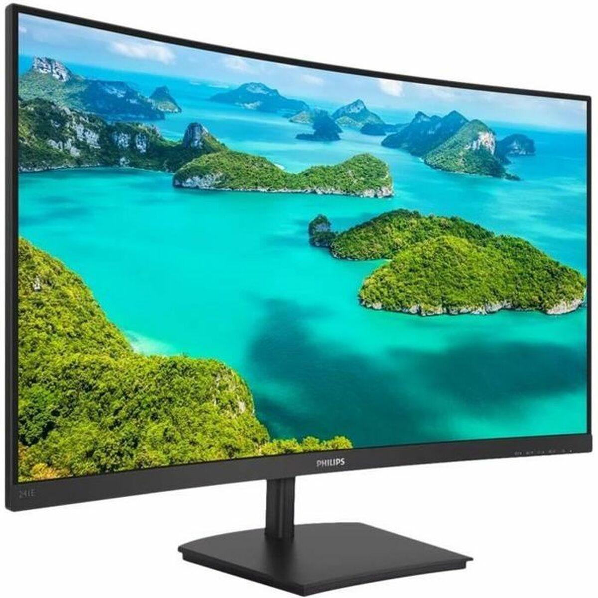 Philips 241E1SC/00 (1920 x 1080 Pixel, 23.60"), Monitor, Schwarz