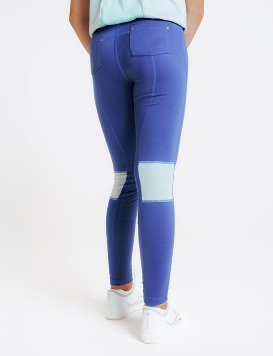 Image du produit Fouganza Legging équitation léger Enfant - 100 Bleu Comète / Vert Céladon (116)