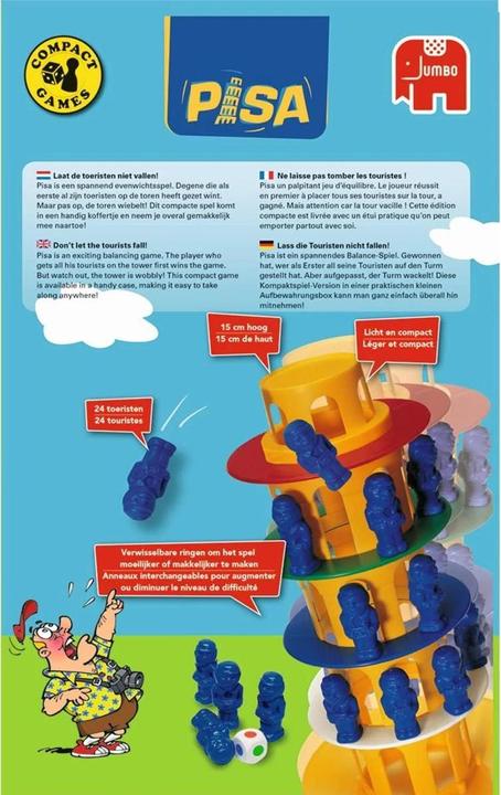 Immagine prodotto Jumbo Giochi di viaggio con la Torre di Pisa (Francese, Inglese, Tedesco, 2 - 4 Giocatori)