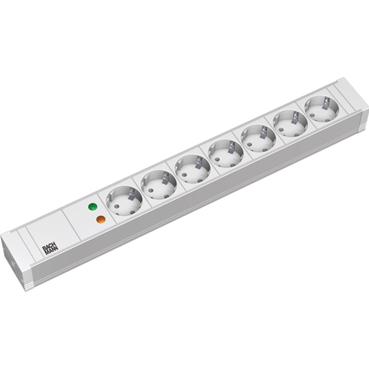 Bachmann, Steckdosenleiste, Verlängerungsschnur (Rack (7 x, CEE 7/3, 2 m)