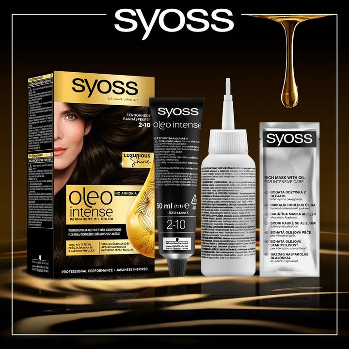 Image du produit Syoss Oleo Intense Hair Dye 2-10 Brown Black (2-10 Marron Noir)