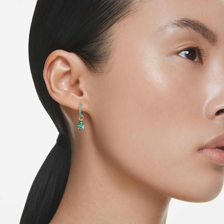 Produktbild Swarovski Attract Earrings Pearcut Green Goldcoloured top layer Crystals gold plated crysta