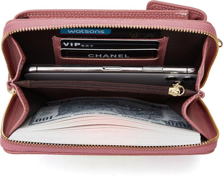 Produktbild Cover-Discount Umhänge Brieftasche mit Smartphone Fach rosa