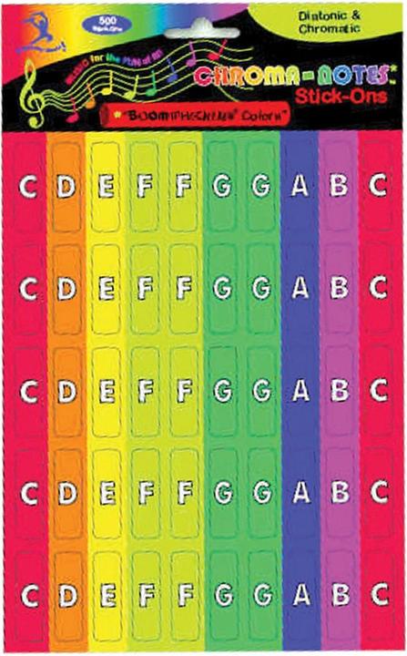 Image du produit Boomwhackers Autocollants de musique aux couleurs des