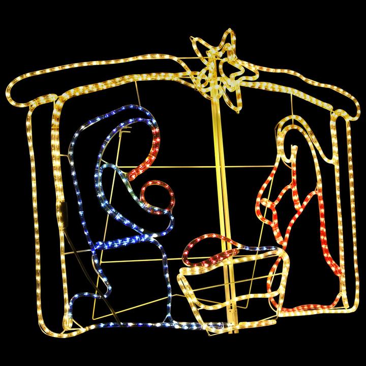 Produktbild vidaXL Weihnachtskrippe Weihnachtsdekoration 240 LEDs 116x41x87 cm
