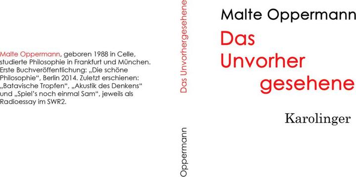 Produktbild Das Unvorhergesehene (Malte Oppermann, 2021)