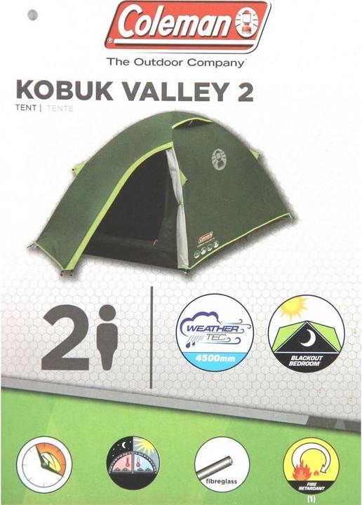 Image du produit Coleman Kobuk Valley 2 (Tente igloo, 3.20 kg, 2 personnes)