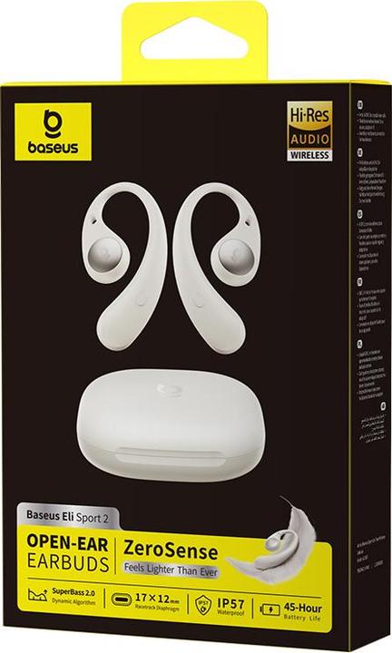 Image du produit Baseus Eli Sport 2 Open-Ear TWS Starlight Off-White (45 h, Sans fil)