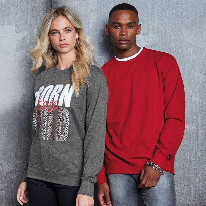 Actual product image Awdis Just Hoods sweatshirt with round neckline (XL)