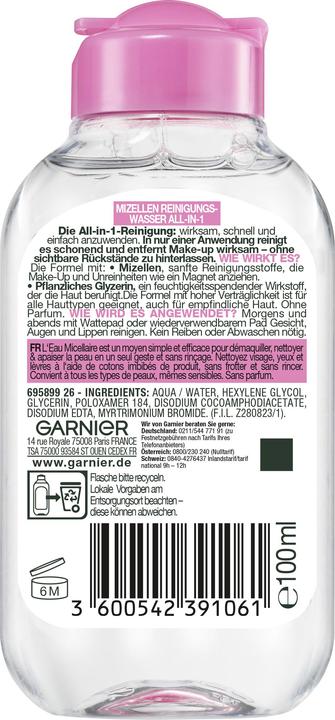 Actual product image Garnier Micellar cleansing water (Micelle water, 100 ml)