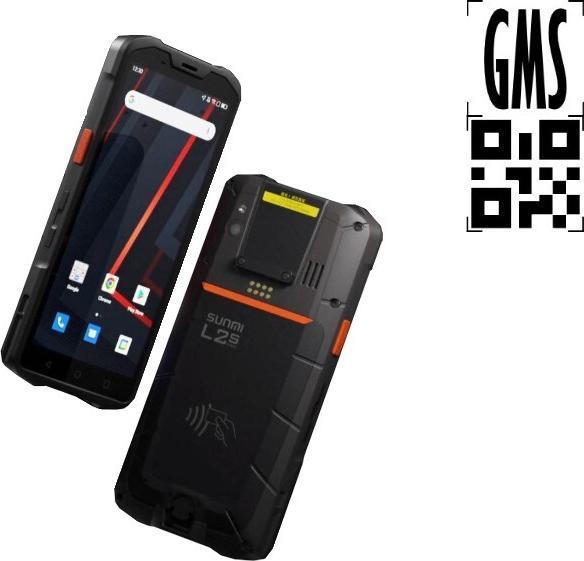 Actual product image Sunmi L2S Pro Worldwide GMS-A12,3GB+32GB 13MP rear+2MP front cameras, 1101 2D Scanner, wifi, 4G, NFC, IP67 (2D barcodes)