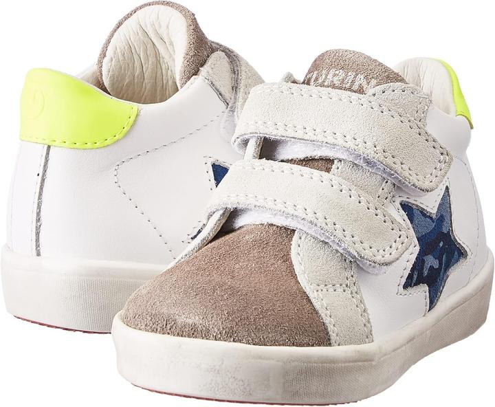 Naturino Dorrie VL-Sneakers van leer en suède grijs, Wit, 31 EU (31)