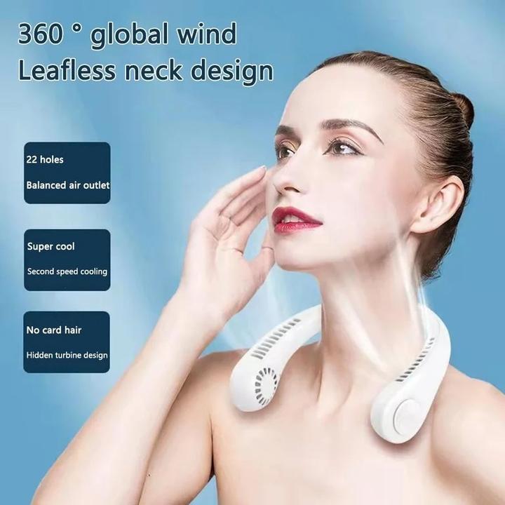 Actual product image Swissdetector USB Rechargeable Portable Neck Fan - Bladeless - Pink