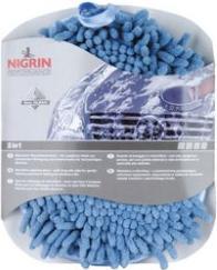 Nigrin Guanto di lavaggio in microf con rete anti-insetti