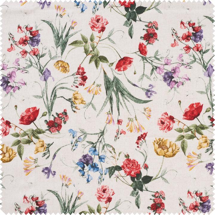 VBS Dekostoff Leinenoptik "Sommerblumen", 140 cm breit, Meterware