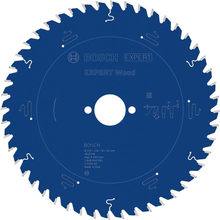 Immagine prodotto Bosch Professional Zubehör Lama circolare Expert per legno, 210 x 30 x 2,8 mm, 48