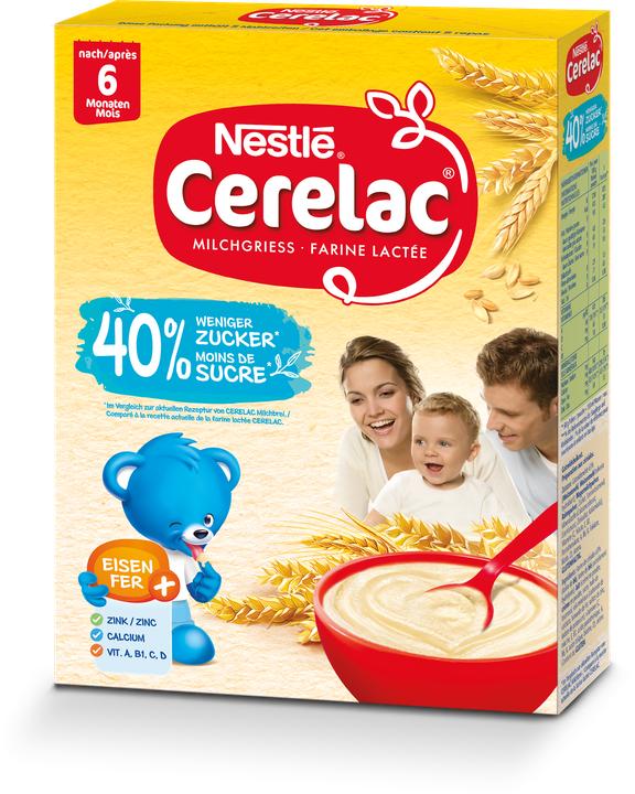 Image du produit Nestlé Cerelac Farine Lactée -40% sucre (250 g)