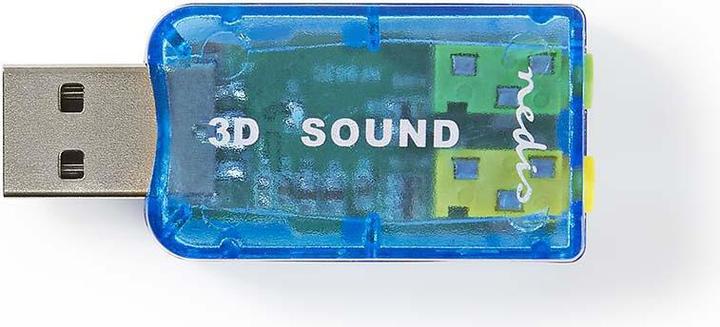 Image du produit Nedis Carte son 5.1 USB 2.0 Connexion microphone : 1x 3.5 mm Connexion casque : 3.5 mm mâle Noir (USB)