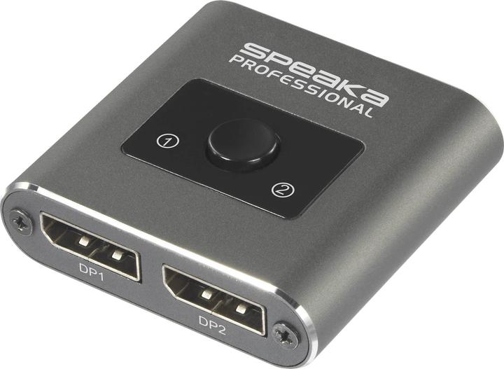 Produktbild SpeaKa Professional SP-BDS-250 2 Port DisplayPort-Switch UHD 8K @ 60 Hz, UHD 4K