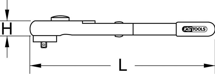 Produktbild KS Tools Drehmomentschlüssel mit Schutzisolierung + Umschalt-Ratschenkopf, 1/2", 5-50 Nm (1/2", 5 Nm, 50 Nm)