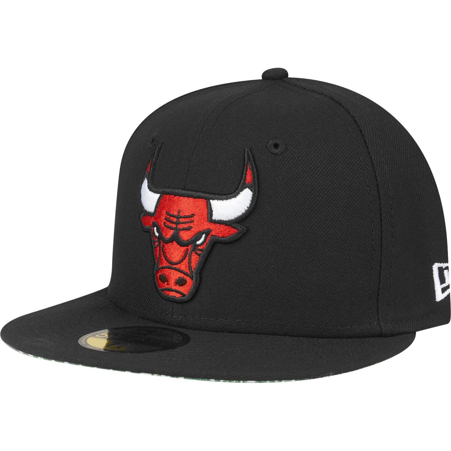 New Era, Herren, Cap, 59Fifty Fitted Cap - PAISLEY Chicago Bulls - 7, Schwarz, (7)