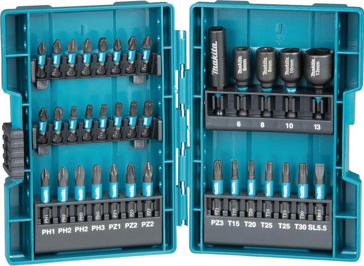 Immagine prodotto Makita Set di bit 35 pezzi (Esagono incassato TX, Croce Pozidriv PZ, Croce Phillips PH)