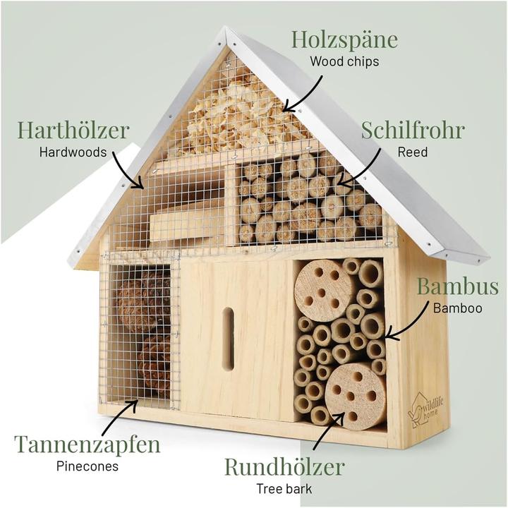 Actual product image Wildlife home Insect hotel (Butterflies, Wild bees, Bee, Ladybirds)