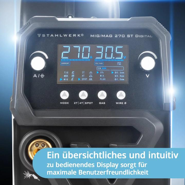 Actual product image Stahlwerk Welding machine MIG MAG 270 Digital IGBT 4-in-1 inverter with 270 A