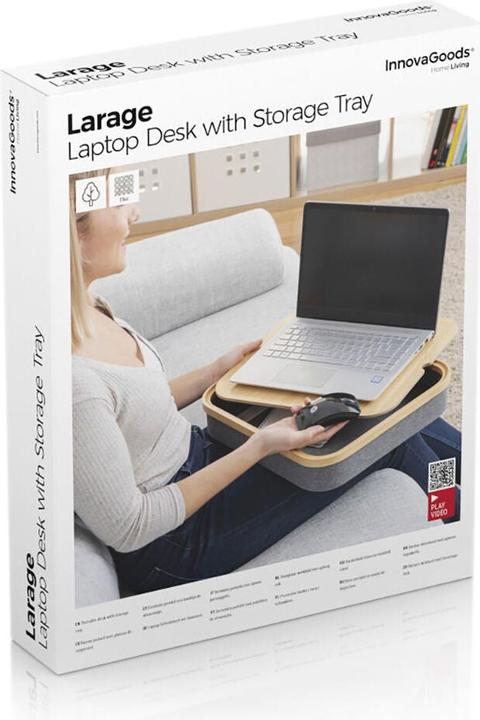 Immagine prodotto InnovaGoods Scrivania inginocchiata con spazio di archiviazione - Grigio