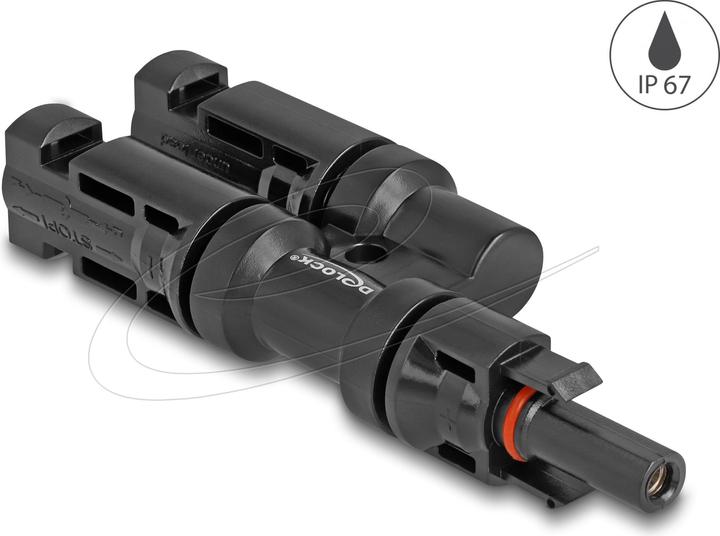 Actual product image Delock DL4 Solar connector 1x socket to 2x plug, IP67