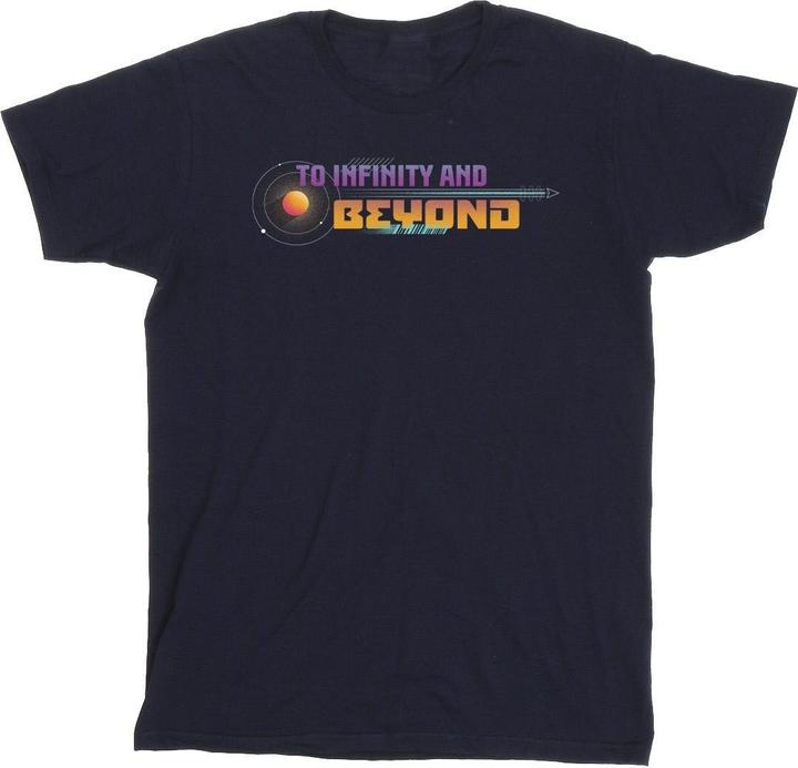 Actual product image Disney Mens Lightyear Infinity And Beyond Text T-Shirt (5XL)