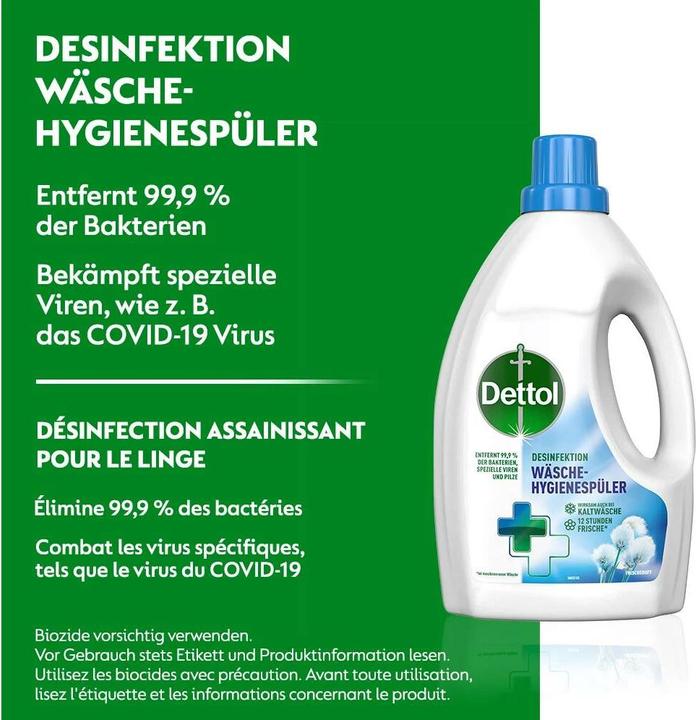 Produktbild Dettol Wäsche-Hygienespüler (15 Waschgänge, Flüssigwaschmittel)